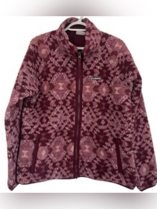 Columbia Jackets & Blazers - Columbia Sherpa Fleece Jacket Small Plum Purple Full Zip Cozy Soft Women’s